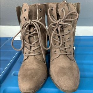 Madden Girl size 7.5 tan bootie worn once